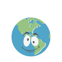 earth globe head emoticon face expression
