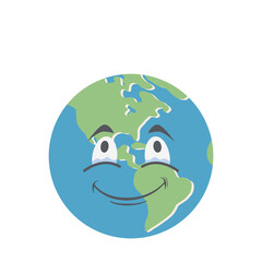 earth globe head emoticon face expression

