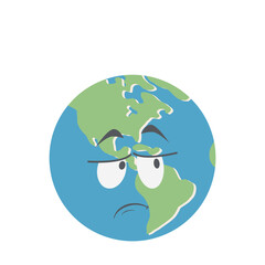 earth globe head emoticon face expression
