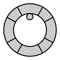 Naklejka premium Lifebuoy - icon, illustration on white background, grey style