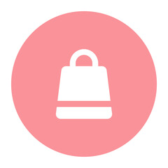 Shopping bag solid vector icon design, user interface