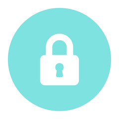 Lock vector icon design in solid style, filled icon of padlock