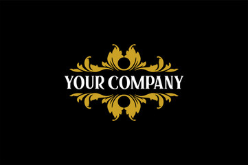 Luxury Leaf Vintage Logo Vector