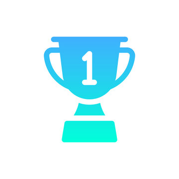 trophy flat gradient icon