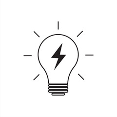 Light bulb icon signs and symbol for apps and websites PNG format.