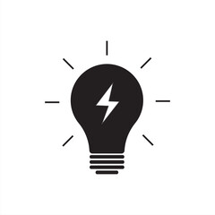 Light bulb icon signs and symbol for apps and websites PNG format.