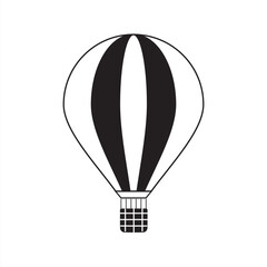 Obraz premium Hot air balloon icon for apps and websites with PNG format.