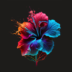 Hibiscus colorful - generated by Generative AI