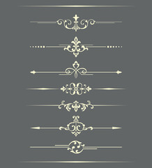 Fototapeta premium Vintage set. Floral elements for design monograms, invitations, frames, menus and labels. Graphic design of the website, cafes, boutiques, hotels, wedding invitations.