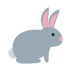 Rabbit vector icon. Isolated spring, Easter, magic, bunny ears, rabbit-based character sign design. 