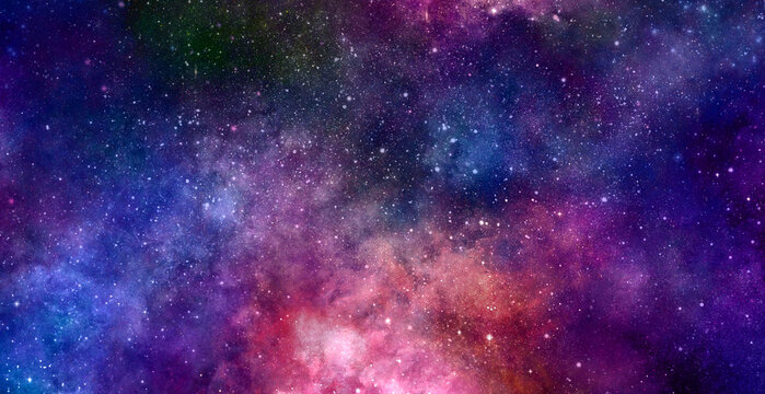 色鮮やかな宇宙のイメージ, カラフルな空の背景素材