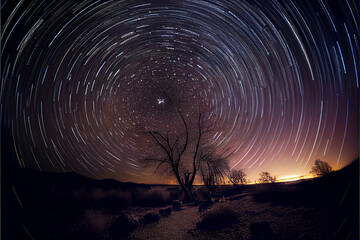 Fototapeta premium Astrophotography, Long exposure, sky, stars