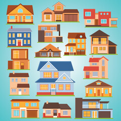 architecture house building illustration design home vector