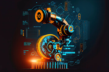 Future vr technology for mechanized industry robot arm control