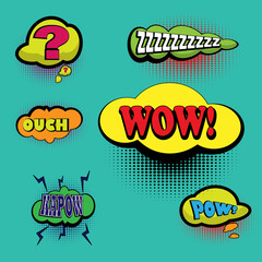 Fototapeta premium comic text set