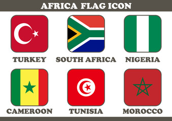 世界の国旗アイコンセット☆アフリカ☆