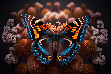 Butterfly on flowers, flower garden, delicate butterfly