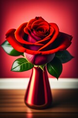 red rose bouquet valentines day love holiday ai generated