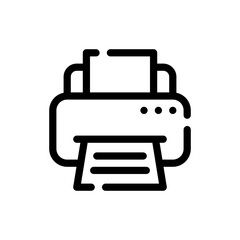 printer line icon