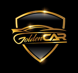 golden car logo icon