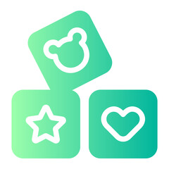 cubes gradient icon