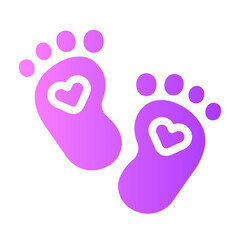 footprint gradient icon