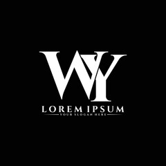 Letter WY luxury logo design vector