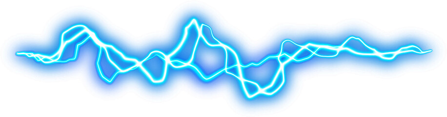 transparent blue lightning element
