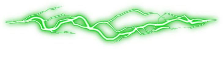 green neon lightning effect transition element