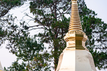 Wat Phra That Doi Tung, a famous Temple and Buddhism place. It's settled on the mountain in Chiang Rai province, north of Thailand.