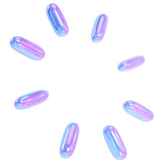 3d rays holographic. Transparent background