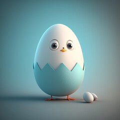 Fototapeta premium Beautiful egg Character, Generative AI