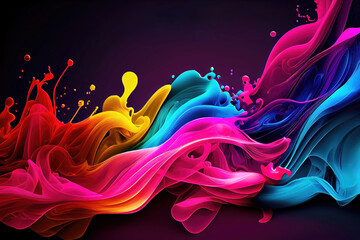 Colorful gradient rainbow colors as LGBT pride background illustration (Generative AI)