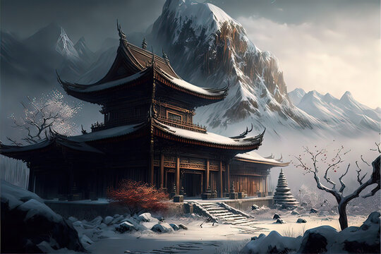 paesaggio cinese innevato 04