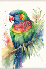 pappagallo acquerello 03