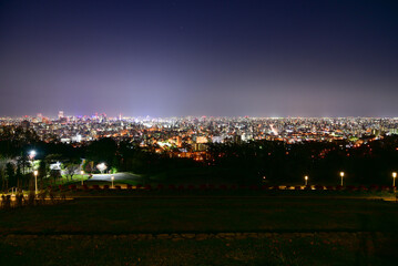 旭山記念公園から眺める札幌の夜景