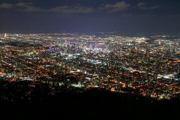 Fototapeta na wymiar 新日本三大夜景札幌の美しい夜景