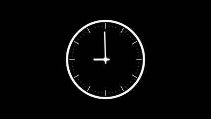 逆回転する時計のアニメーション