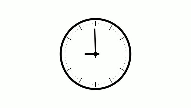 逆回転する時計のアニメーション