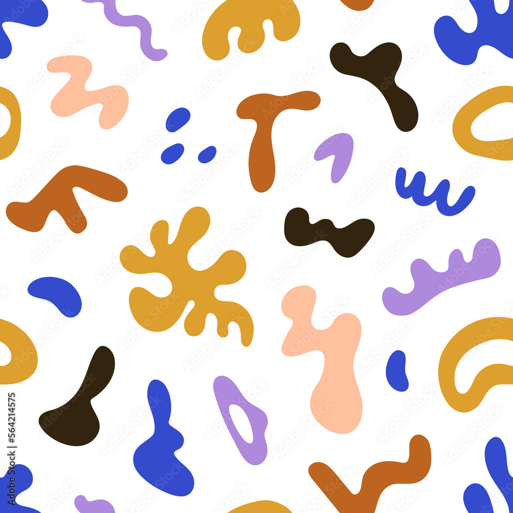Poster abstract creative pattern. modern seamless background, repeating print with irregular trendy organic
