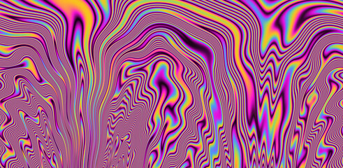 Obraz premium Abstract psychedelic background with rainbow smudges and stains, like on gasoline film. 