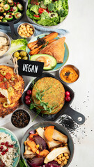 Vegetarian and various vegan dishes