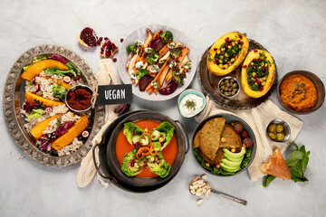 Vegetarian food concept.