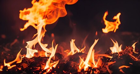 fire background, illustration, Generative AI