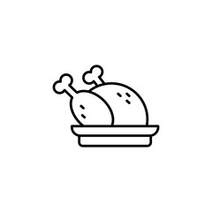chicken icon. outline icon