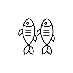 fish icon. outline icon