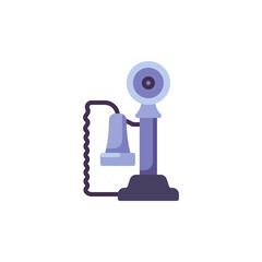 Candlestick telephone flat icon