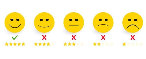 Evaluation of customer service
satisfaction survey idea concept.
Feedback client.