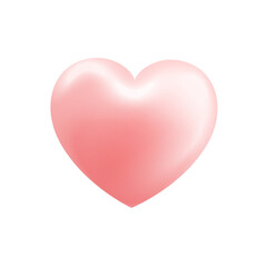 3d pink heart shape
