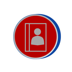 contact list icon in 3d design. contact book icon